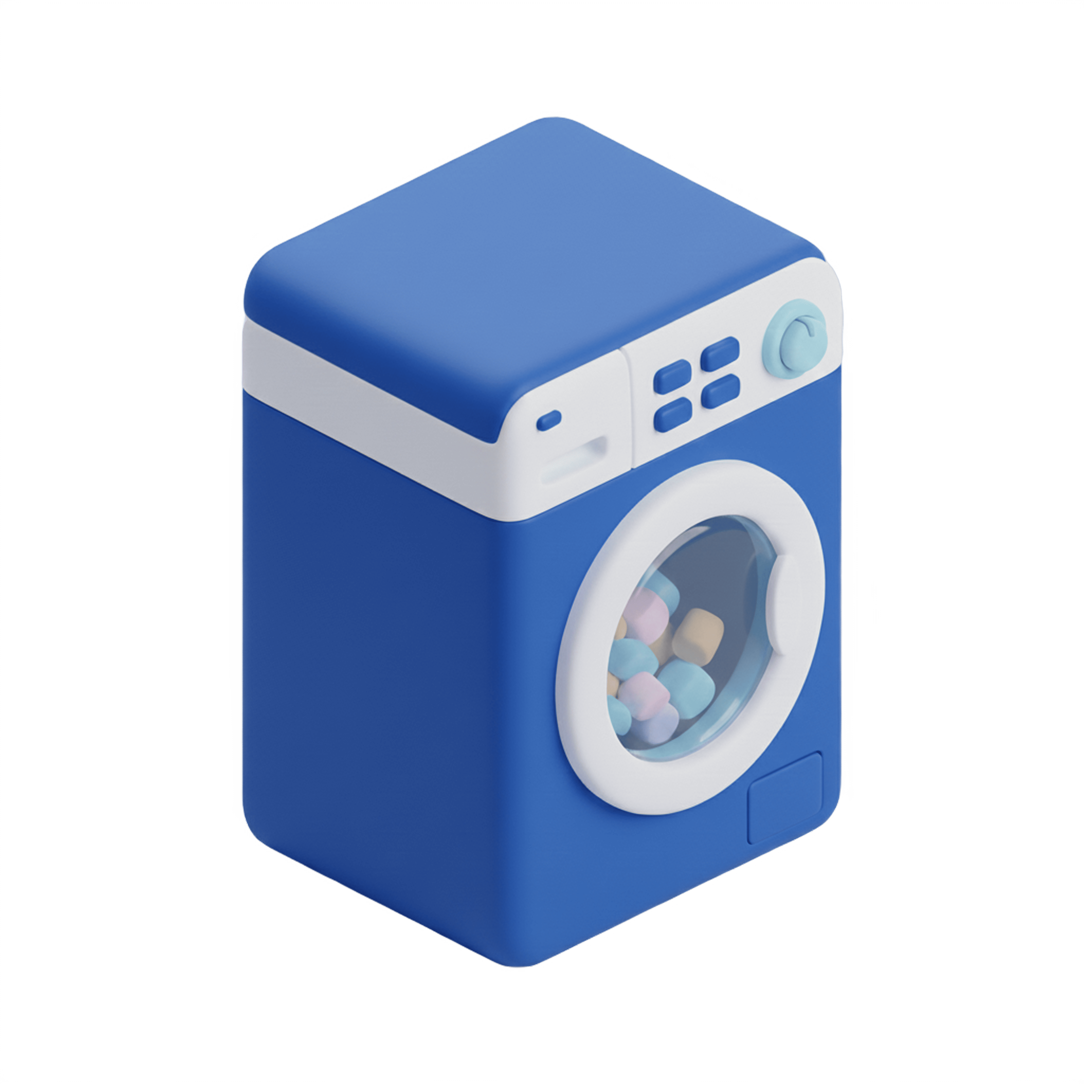 Machine à laver bleu